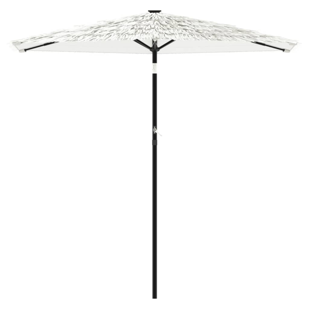 vidaXL Umbrelă soare de grădină stâlp din oțel, alb 223x223x213cm vidaXL Umbrelă soare de grădină stâlp din oțel, alb 223x223x213cm