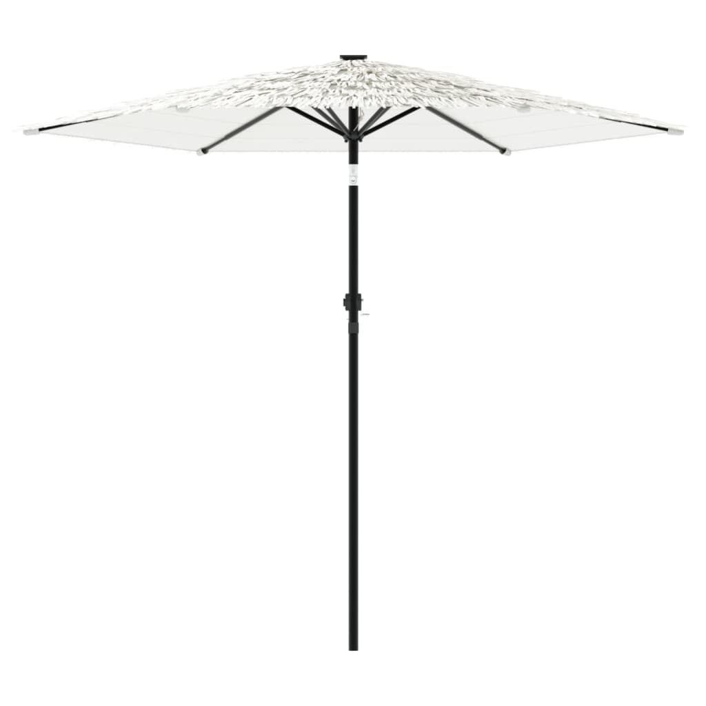 vidaXL Umbrelă soare de grădină stâlp din oțel, alb 223x223x213cm vidaXL Umbrelă soare de grădină stâlp din oțel, alb 223x223x213cm