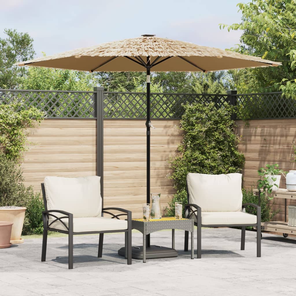 vidaXL Umbrelă soare de grădină cu stâlp din oțel, maro 268x268x226 cm vidaXL Umbrelă soare de grădină cu stâlp din oțel, maro 268x268x226 cm