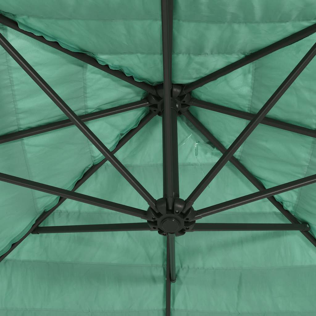vidaXL Umbrelă soare de grădină cu stâlp din oțel verde 268x268x226 cm vidaXL Umbrelă soare de grădină cu stâlp din oțel verde 268x268x226 cm