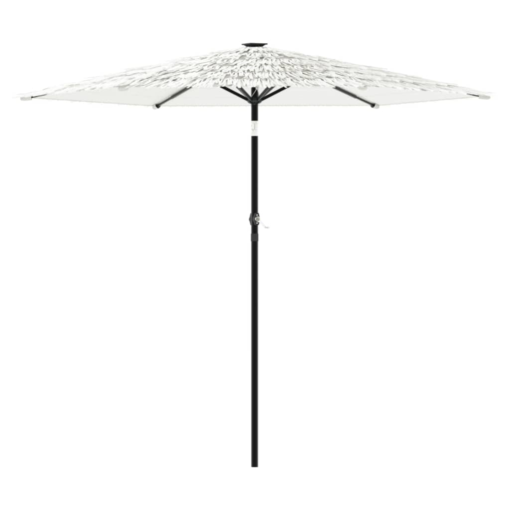 vidaXL Umbrelă soare de grădină stâlp din oțel, alb 268x268x226cm vidaXL Umbrelă soare de grădină stâlp din oțel, alb 268x268x226cm