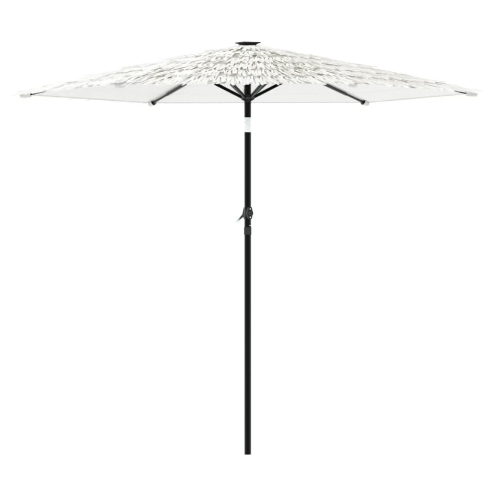 vidaXL Umbrelă soare de grădină stâlp din oțel, alb 268x268x226cm vidaXL Umbrelă soare de grădină stâlp din oțel, alb 268x268x226cm