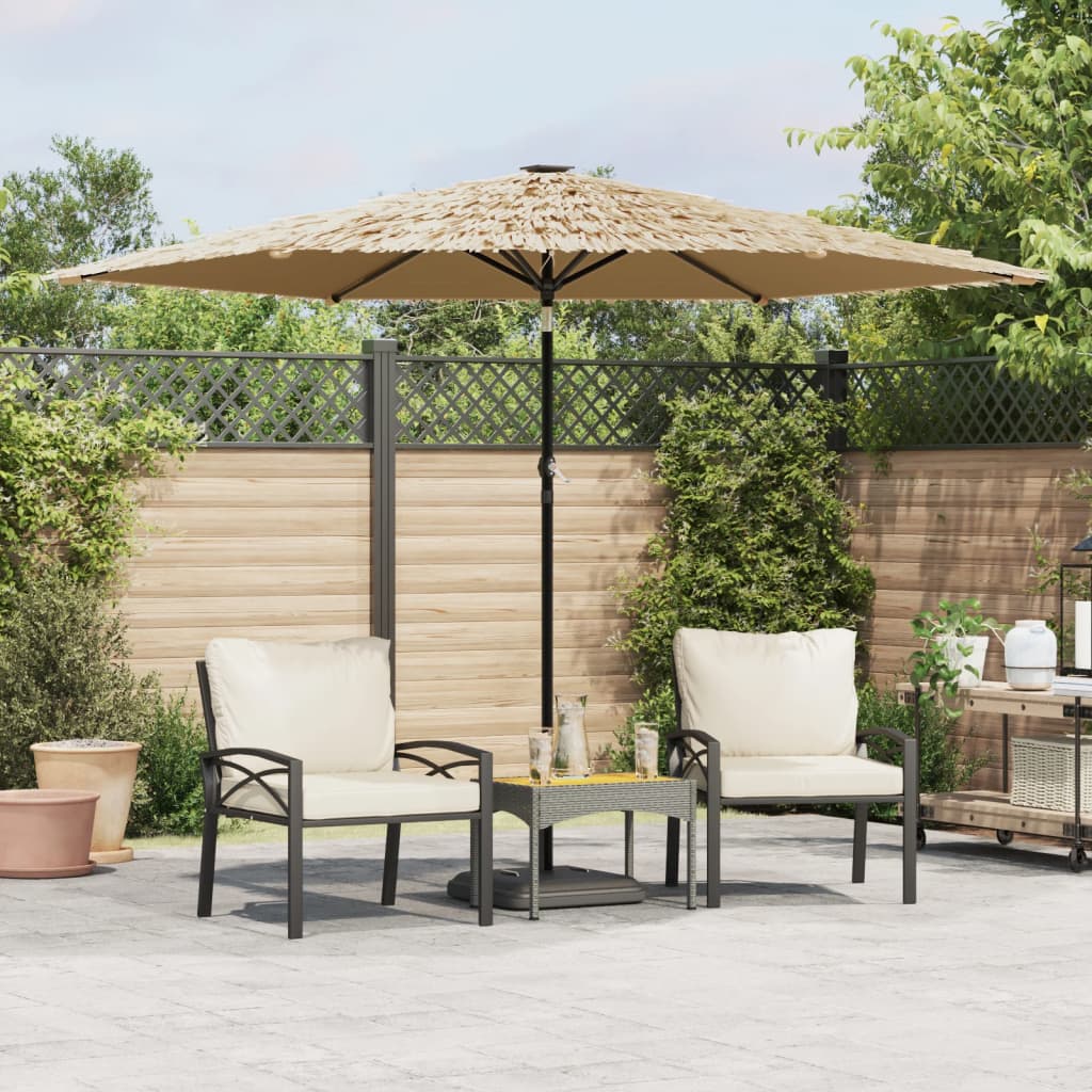 vidaXL Umbrelă soare de grădină cu stâlp din oțel, maro 288x288x225 cm vidaXL Umbrelă soare de grădină cu stâlp din oțel, maro 288x288x225 cm