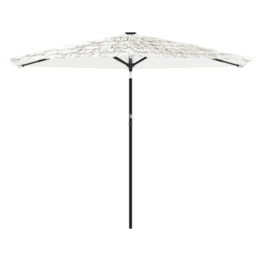 vidaXL Umbrelă soare de grădină stâlp din oțel, alb 288x288x225cm vidaXL Umbrelă soare de grădină stâlp din oțel, alb 288x288x225cm
