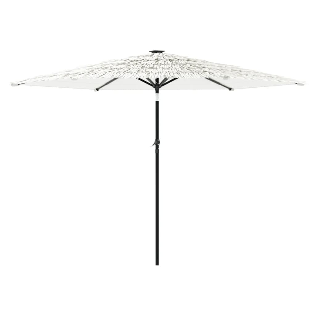 vidaXL Umbrelă soare de grădină stâlp din oțel, alb 288x288x225cm vidaXL Umbrelă soare de grădină stâlp din oțel, alb 288x288x225cm