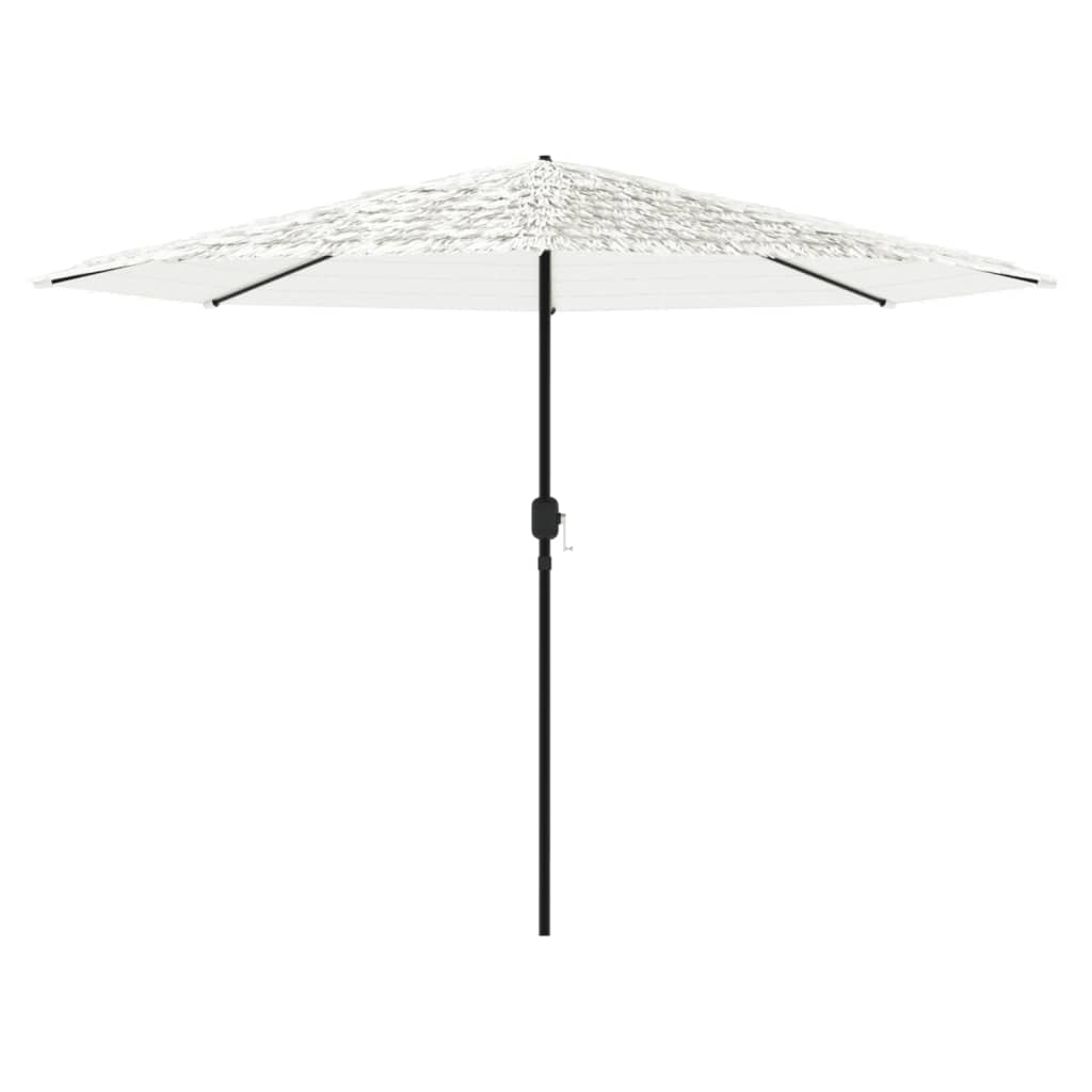 vidaXL Umbrelă soare de grădină stâlp din oțel, alb 324x324x247 cm vidaXL Umbrelă soare de grădină stâlp din oțel, alb 324x324x247 cm