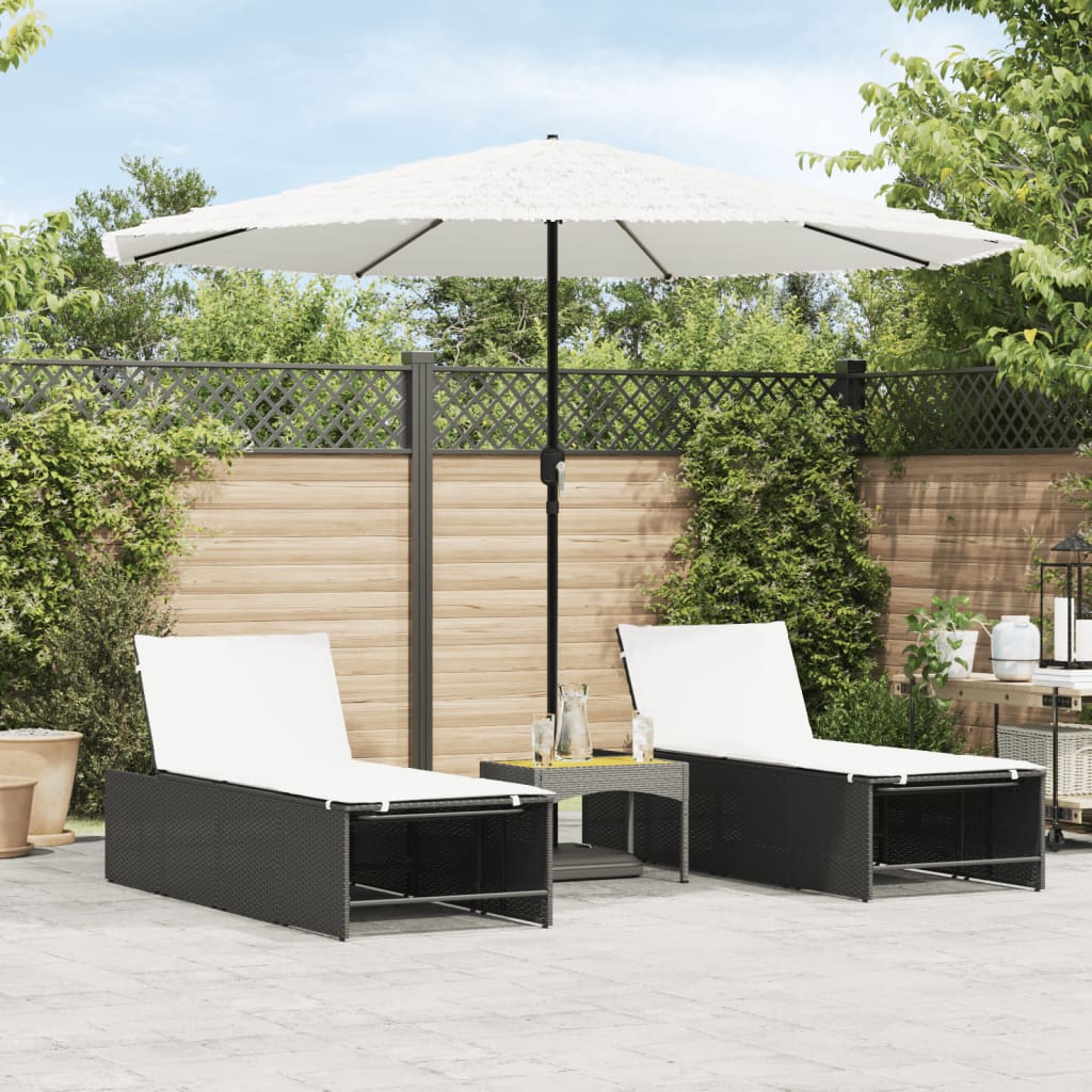 vidaXL Umbrelă soare de grădină stâlp din oțel, alb 324x324x247 cm vidaXL Umbrelă soare de grădină stâlp din oțel, alb 324x324x247 cm