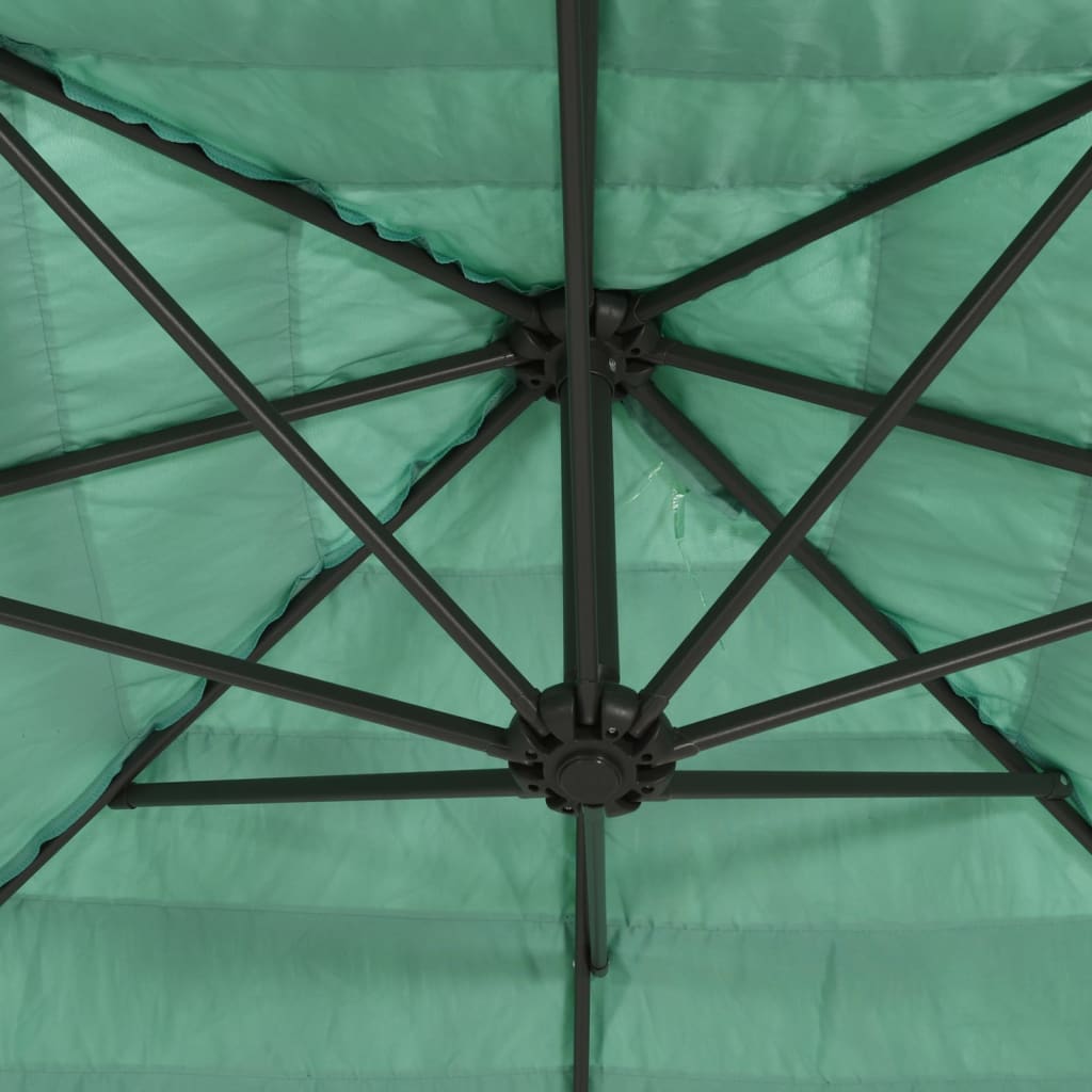 vidaXL Umbrelă soare de grădină stâlp din lemn verde 388x388x248 cm vidaXL Umbrelă soare de grădină stâlp din lemn verde 388x388x248 cm