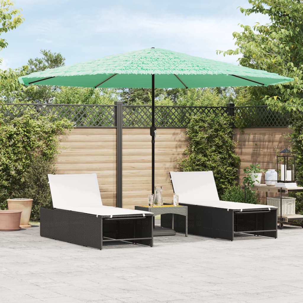 vidaXL Umbrelă soare de grădină stâlp din lemn verde 388x388x248 cm vidaXL Umbrelă soare de grădină stâlp din lemn verde 388x388x248 cm