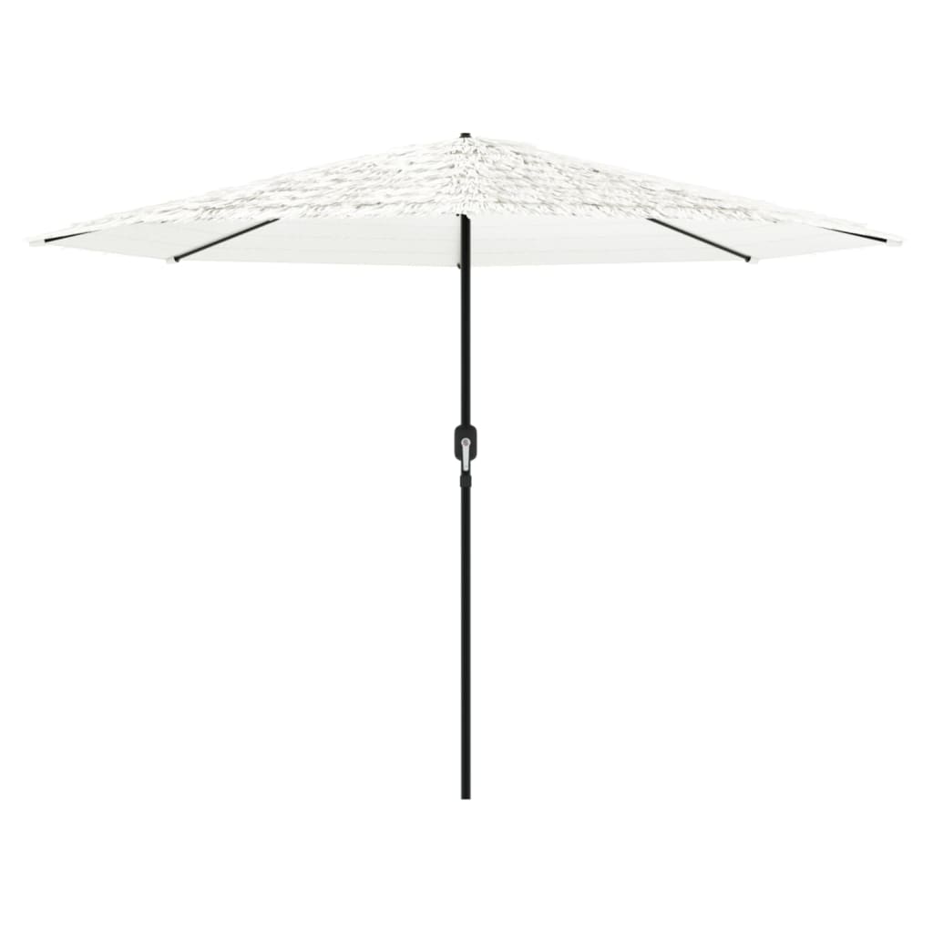 vidaXL Umbrelă soare de grădină stâlp din oțel, alb 388x388x248 cm vidaXL Umbrelă soare de grădină stâlp din oțel, alb 388x388x248 cm