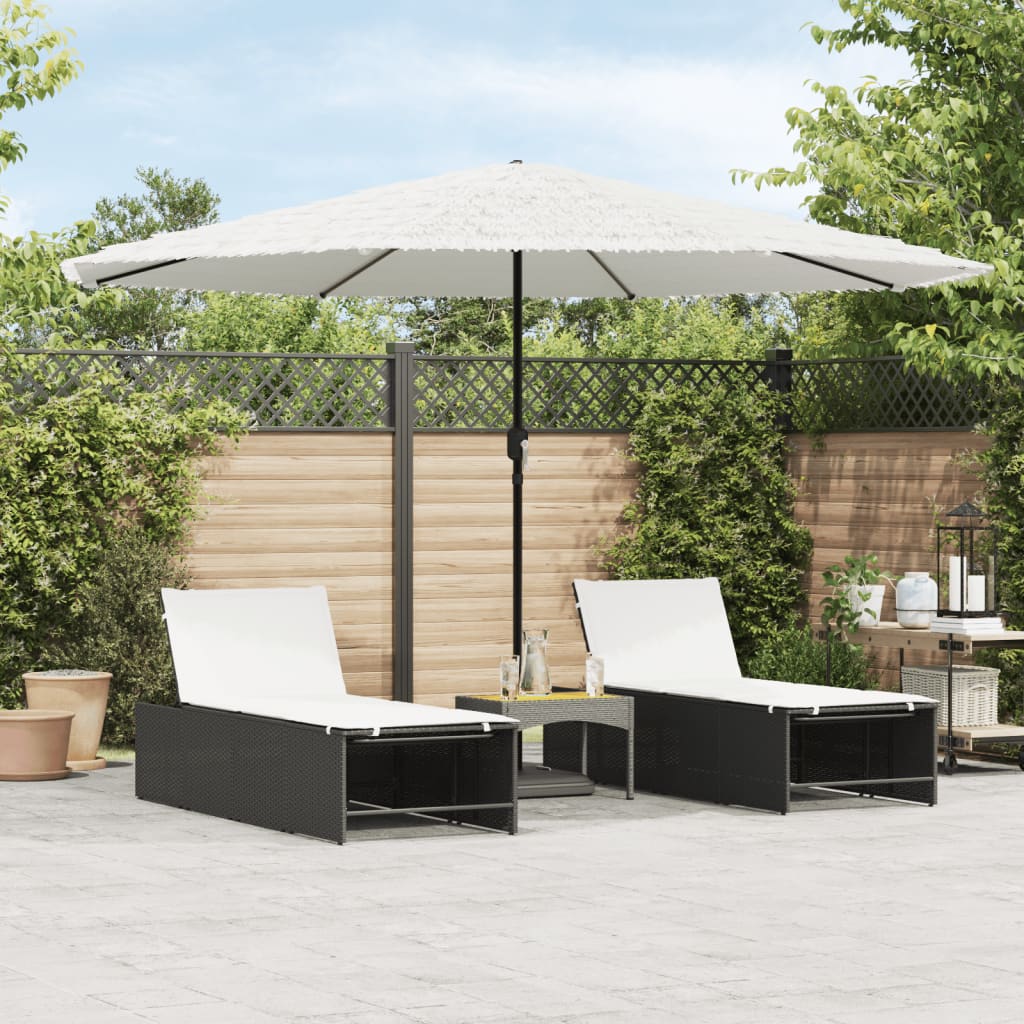 vidaXL Umbrelă soare de grădină stâlp din oțel, alb 388x388x248 cm vidaXL Umbrelă soare de grădină stâlp din oțel, alb 388x388x248 cm