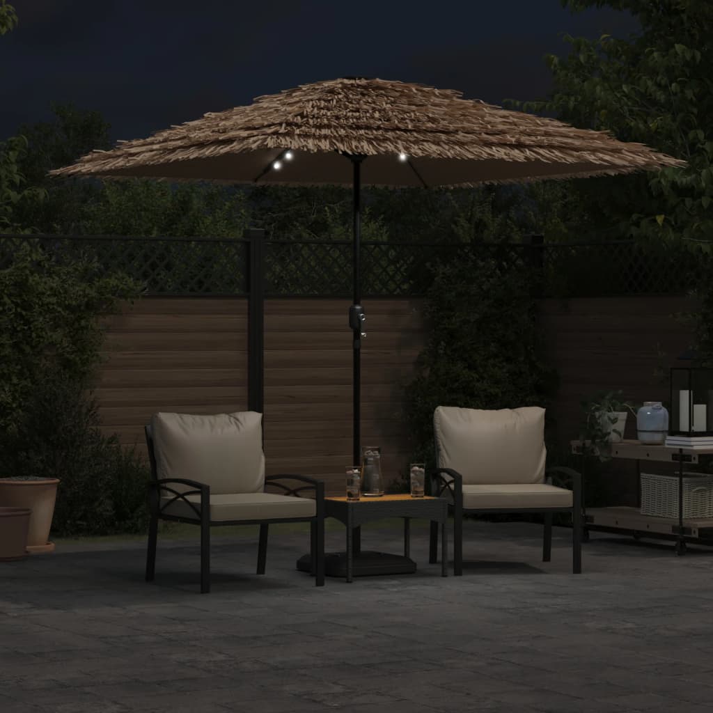 vidaXL Umbrelă soare de grădină cu stâlp din oțel, maro 248x248x248 cm