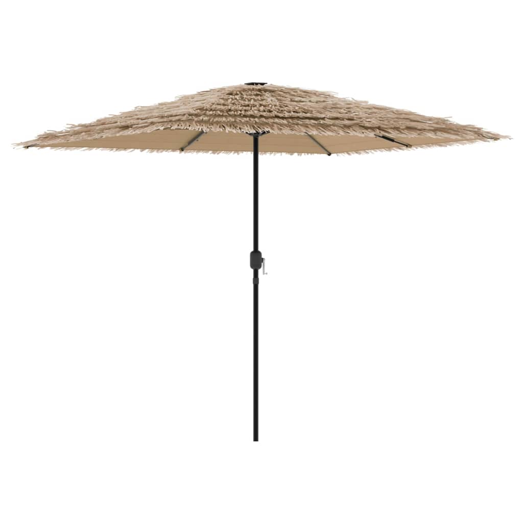 vidaXL Umbrelă soare de grădină cu stâlp din oțel, maro 248x248x248 cm