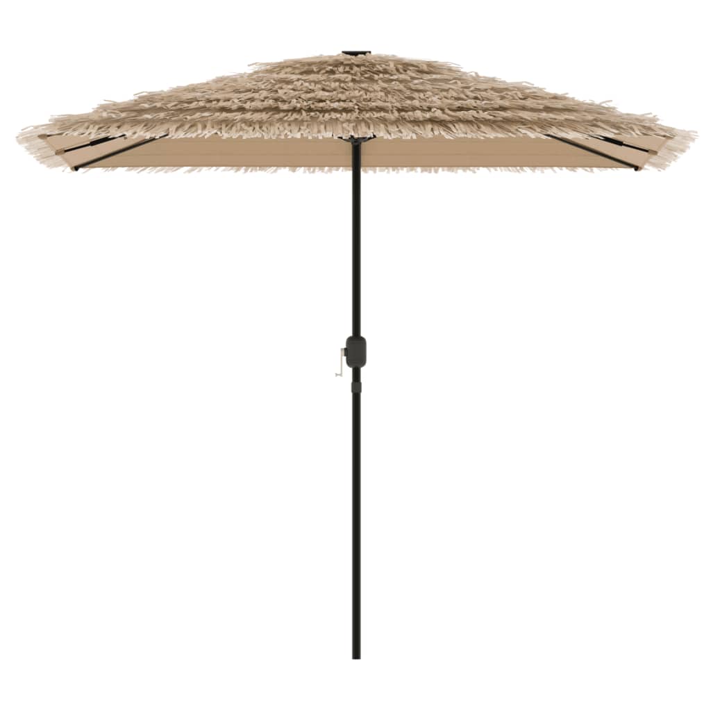 vidaXL Umbrelă soare de grădină cu stâlp din oțel, maro 248x248x248 cm