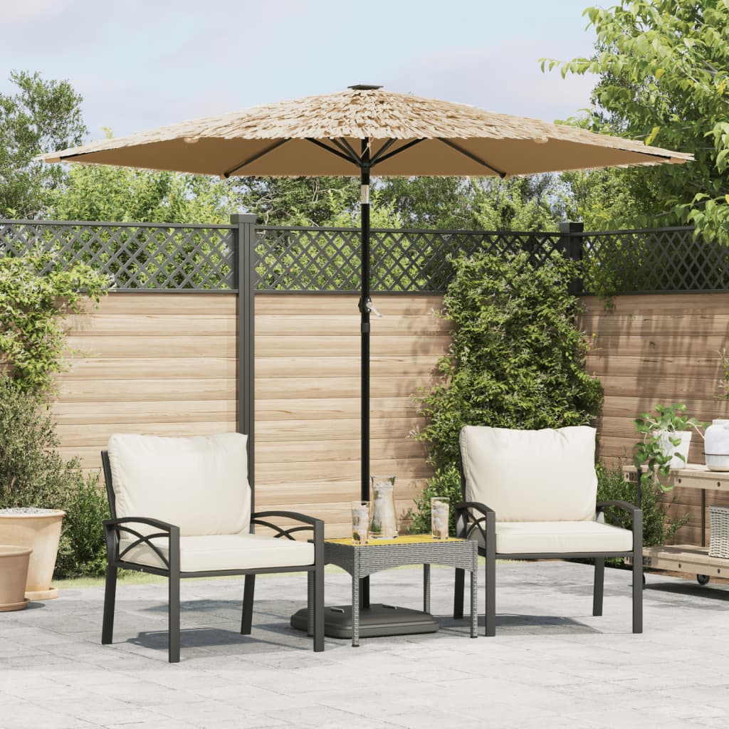 vidaXL Umbrelă soare de grădină cu stâlp din oțel, maro 268x268x226 cm vidaXL Umbrelă soare de grădină cu stâlp din oțel, maro 268x268x226 cm