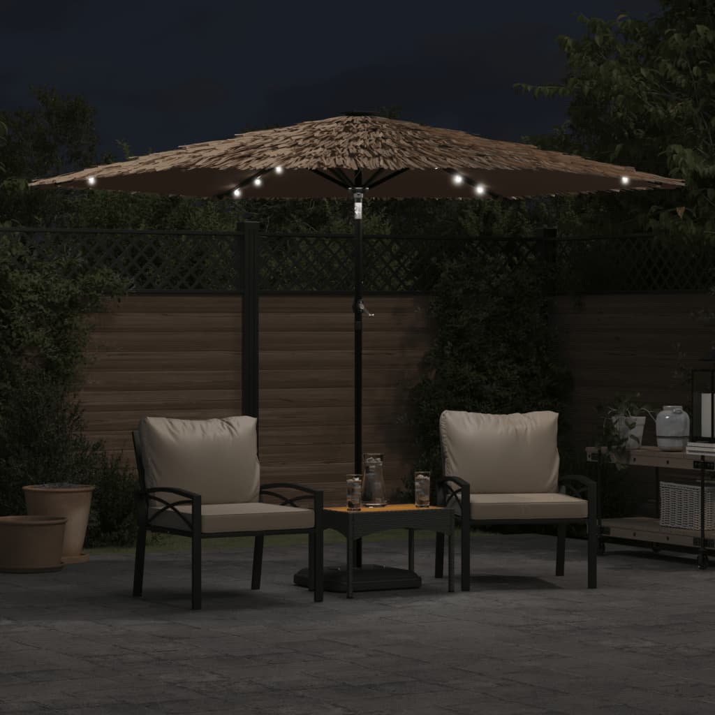 vidaXL Umbrelă soare de grădină cu stâlp din oțel, maro 288x288x225 cm vidaXL Umbrelă soare de grădină cu stâlp din oțel, maro 288x288x225 cm