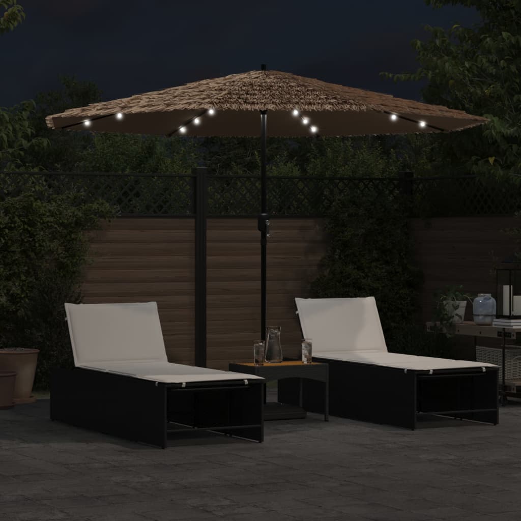vidaXL Umbrelă soare de grădină cu stâlp din oțel, maro 324x324x247 cm vidaXL Umbrelă soare de grădină cu stâlp din oțel, maro 324x324x247 cm