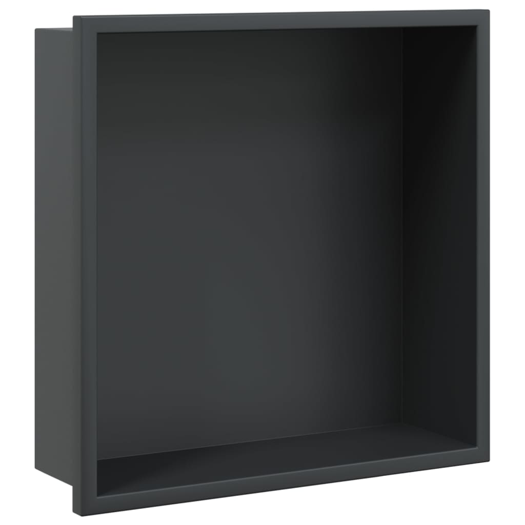 vidaXL Nișă de duș, negru mat, 32x32x9 cm, oțel inoxidabil vidaXL Nișă de duș, negru mat, 32x32x9 cm, oțel inoxidabil