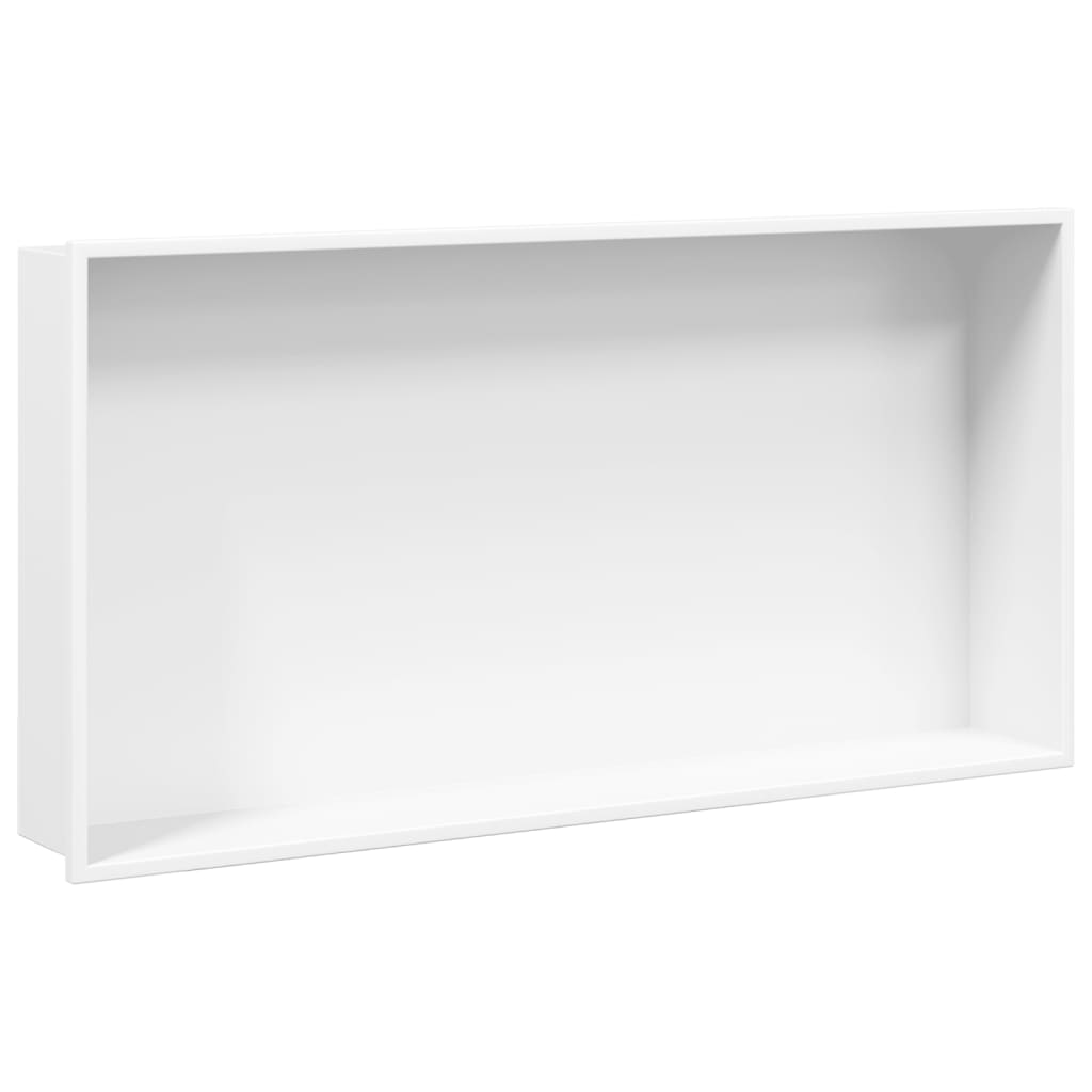 vidaXL Nișă de duș, alb mat, 62x32x9 cm, oțel inoxidabil vidaXL Nișă de duș, alb mat, 62x32x9 cm, oțel inoxidabil