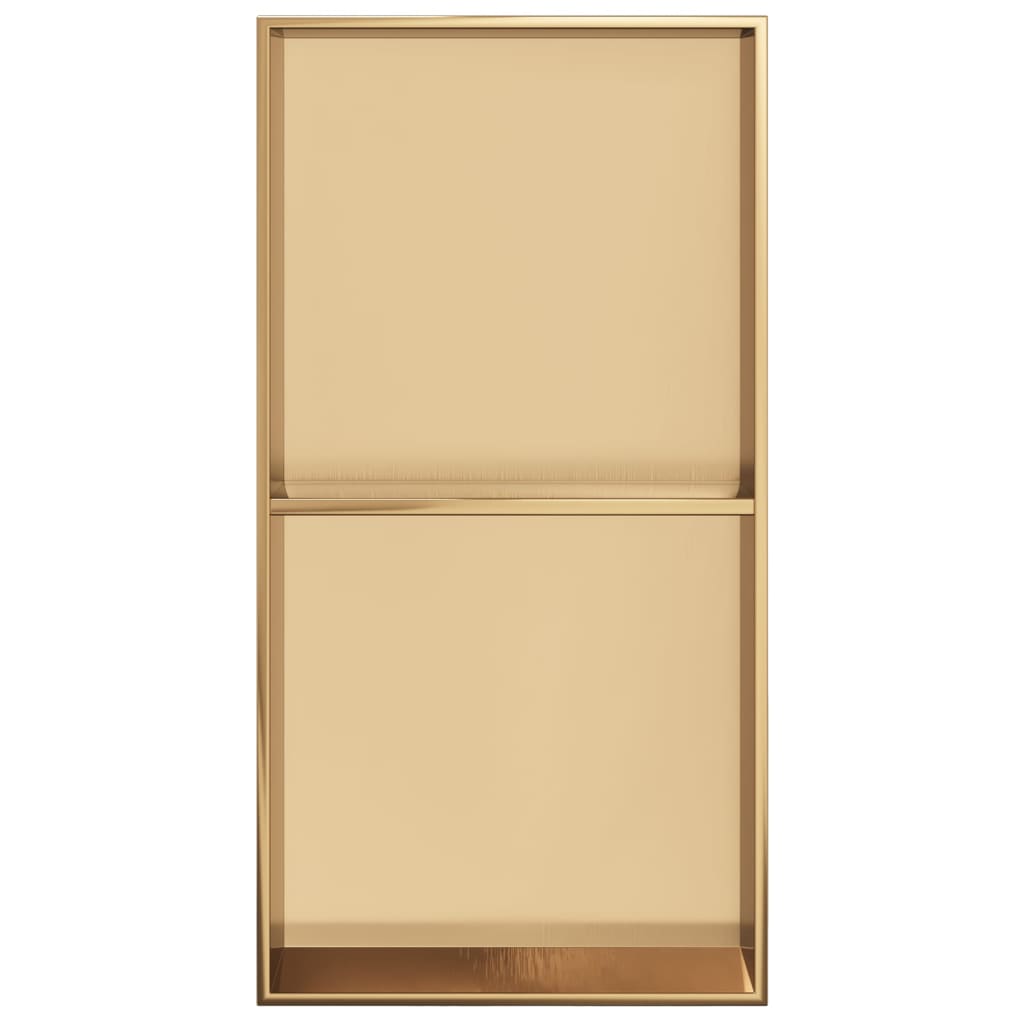 vidaXL Nișă de duș, auriu periat, 32x62x9 cm, oțel inoxidabil vidaXL Nișă de duș, auriu periat, 32x62x9 cm, oțel inoxidabil