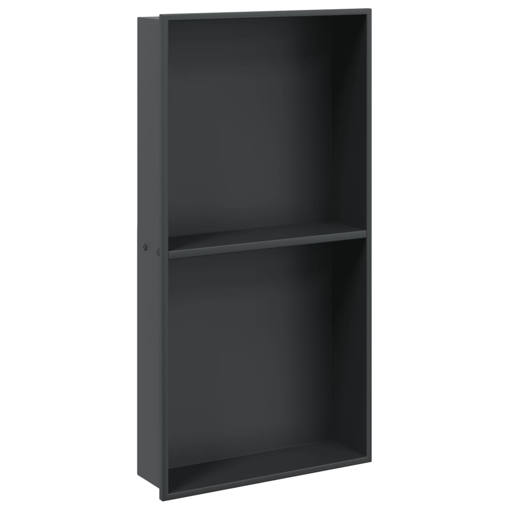 vidaXL Nișă de duș, negru mat, 32x62x9 cm, oțel inoxidabil vidaXL Nișă de duș, negru mat, 32x62x9 cm, oțel inoxidabil