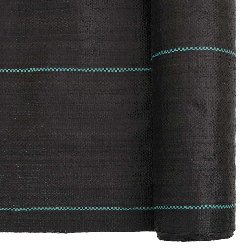 vidaXL Membrană antiburuieni, negru, 1,5x10 m, PP