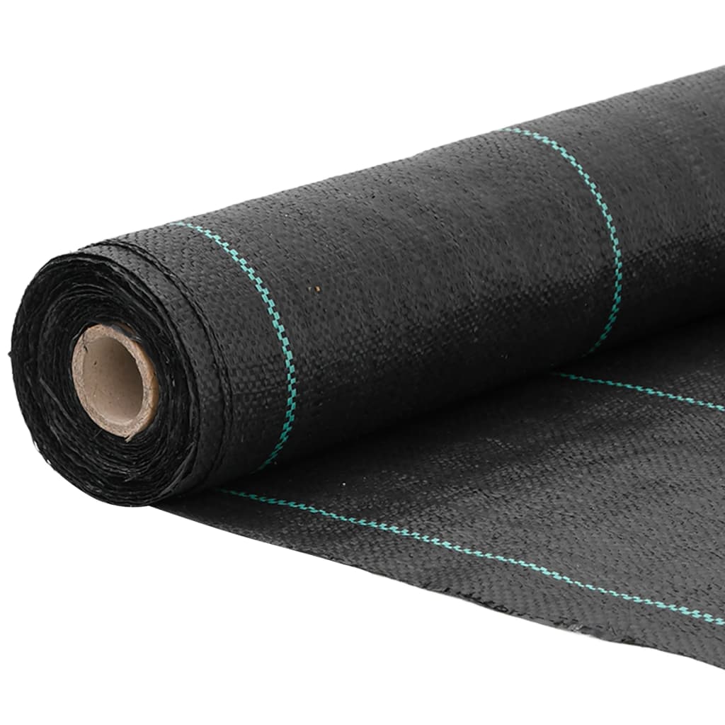 vidaXL Membrană antiburuieni, negru, 1,5x100 m, PP