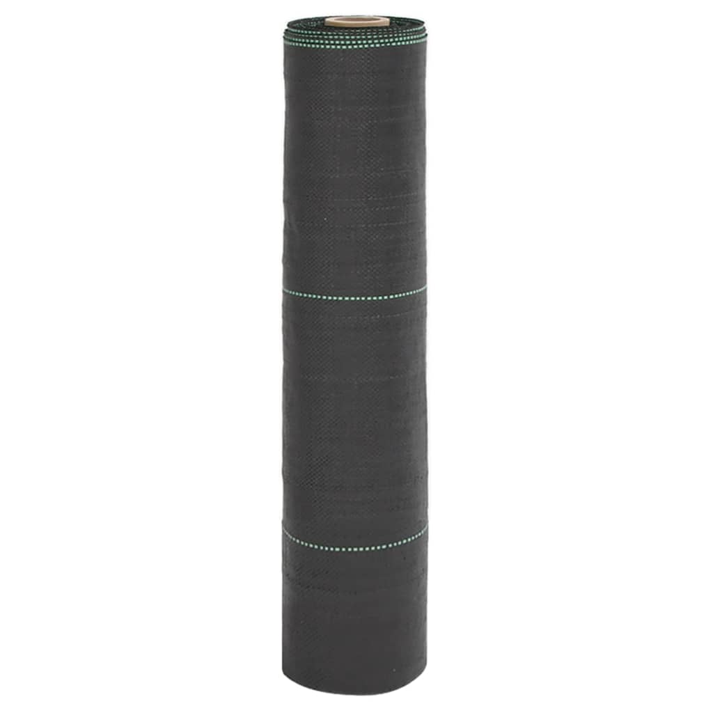 vidaXL Membrană antiburuieni, negru, 0,5x100 m, PP