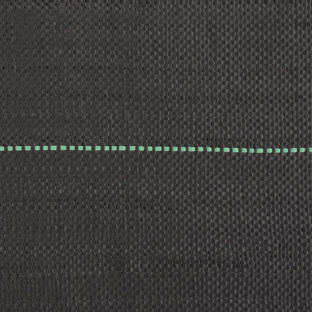 vidaXL Membrană antiburuieni, negru, 0,5x150 m, PP