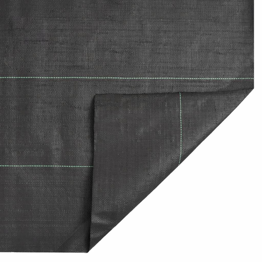 vidaXL Membrană antiburuieni, negru, 0,5x150 m, PP