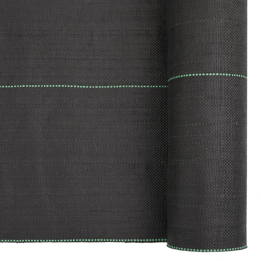 vidaXL Membrană antiburuieni, negru, 0,5x200 m, PP