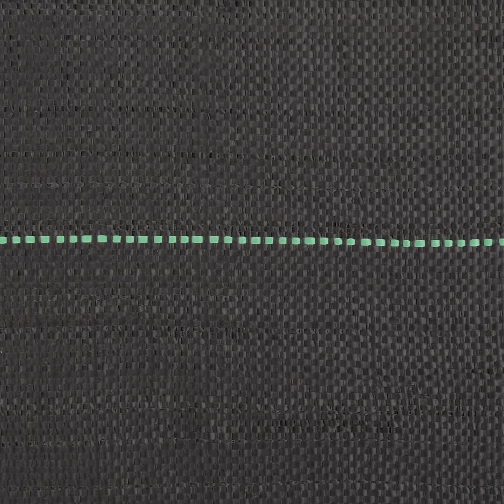 vidaXL Membrană antiburuieni, negru, 2x100 m, PP