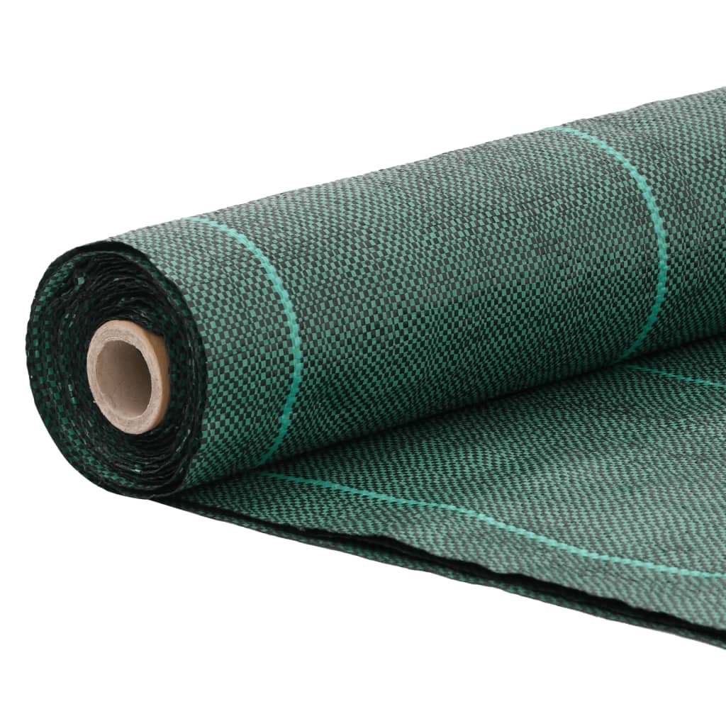 vidaXL Membrană antiburuieni, verde, 1x10 m, PP