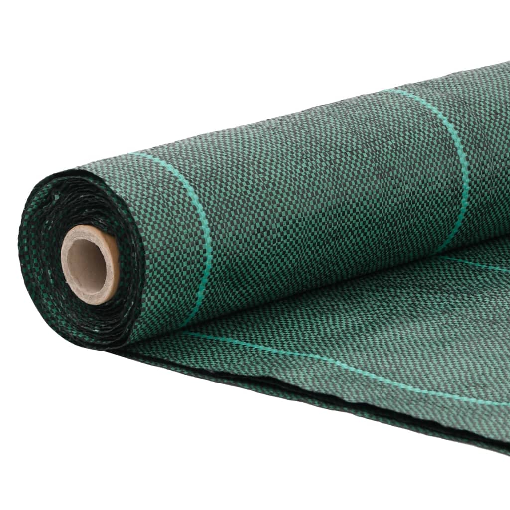 vidaXL Membrană antiburuieni, verde, 1,5x100 m, PP