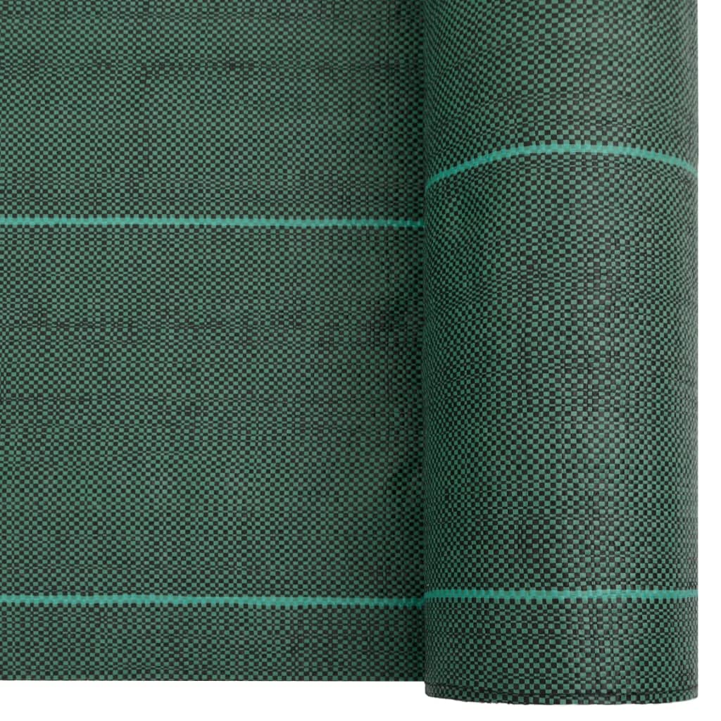 vidaXL Membrană antiburuieni, verde, 2x100 m, PP vidaXL Membrană antiburuieni, verde, 2x100 m, PP