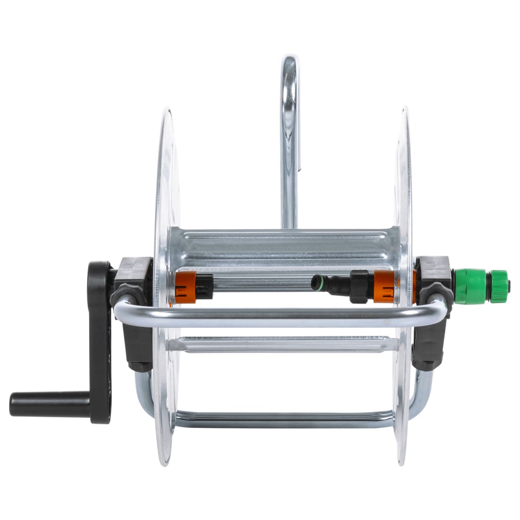 vidaXL Tambur de perete pentru furtun de 50 m 1/2" sau 35 m 3/4", oțel