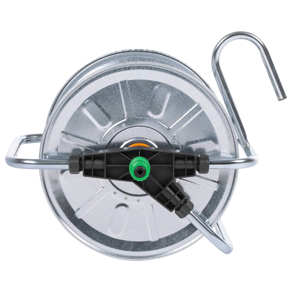 vidaXL Tambur de perete pentru furtun de 50 m 1/2" sau 35 m 3/4", oțel
