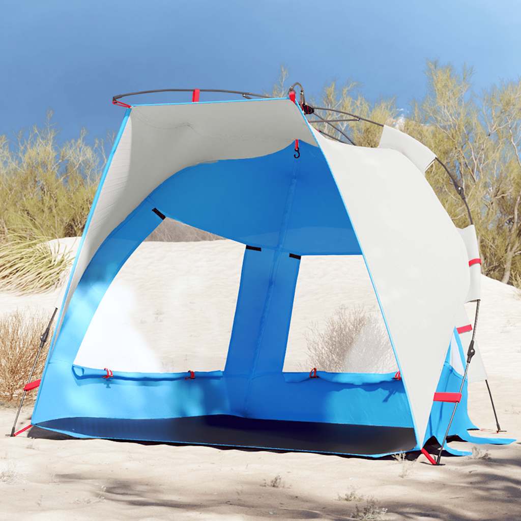 vidaXL Cort camping 2 persoane albastru azur impermeabil setare rapidă vidaXL Cort camping 2 persoane albastru azur impermeabil setare rapidă