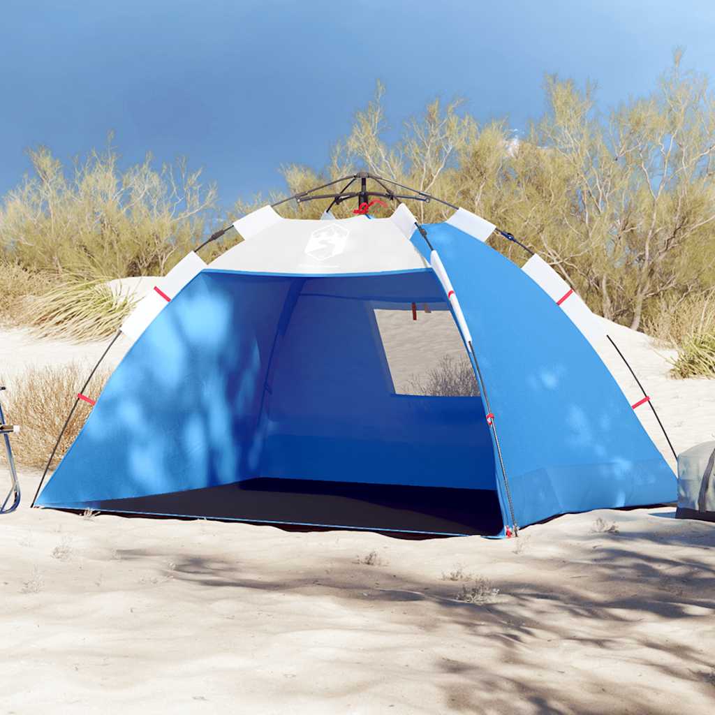 vidaXL Cort camping 2 persoane albastru azur impermeabil setare rapidă vidaXL Cort camping 2 persoane albastru azur impermeabil setare rapidă