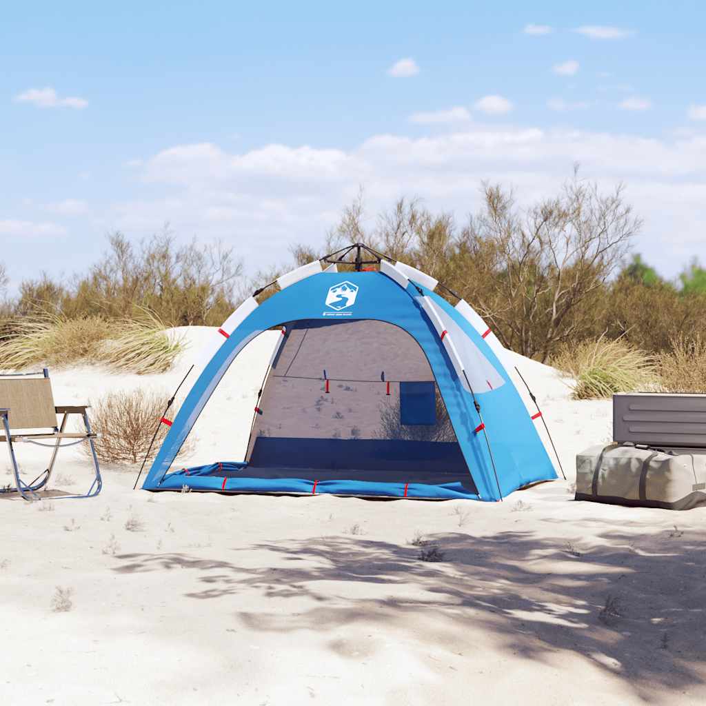 vidaXL Cort camping 2 persoane albastru azur impermeabil setare rapidă