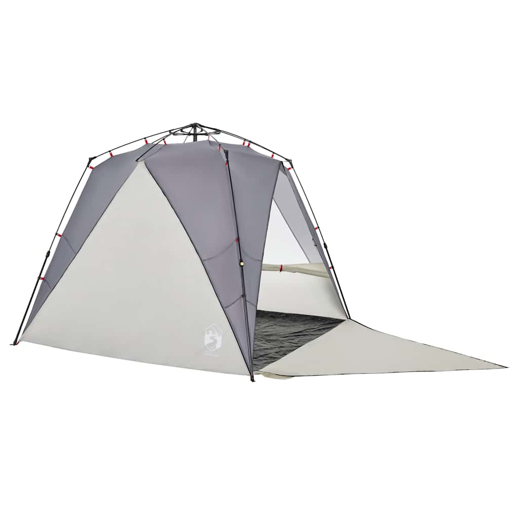 vidaXL Cort camping 4 persoane gri impermeabil setare rapidă