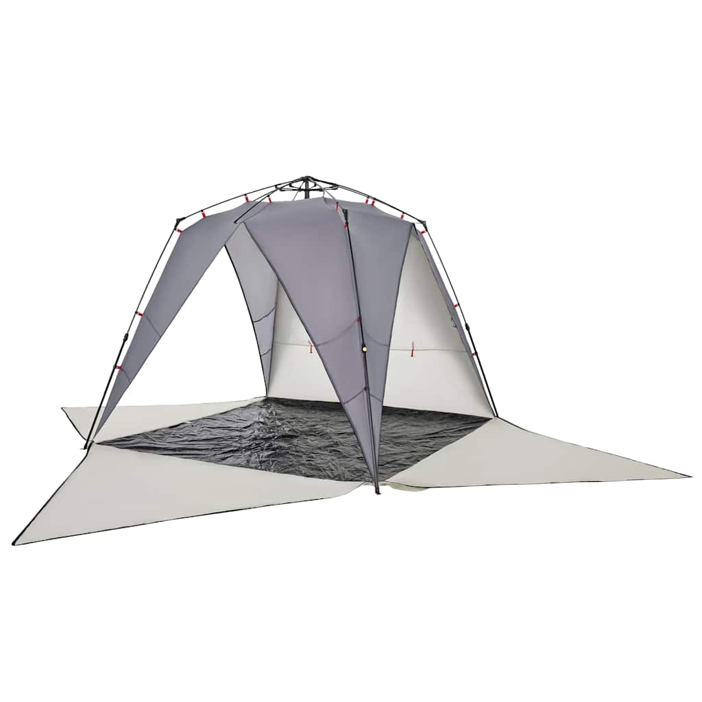 vidaXL Cort camping 4 persoane gri impermeabil setare rapidă