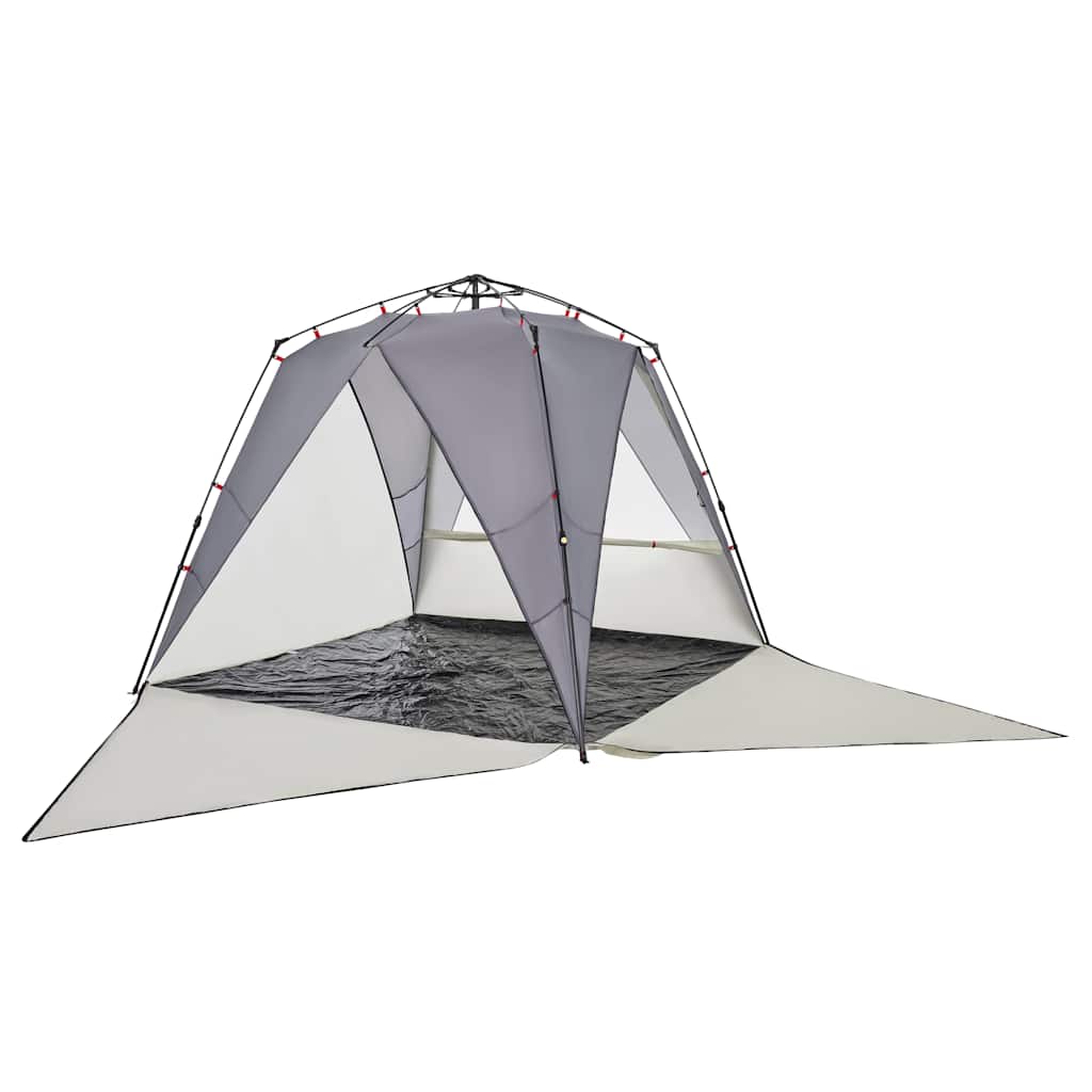 vidaXL Cort camping 4 persoane gri impermeabil setare rapidă