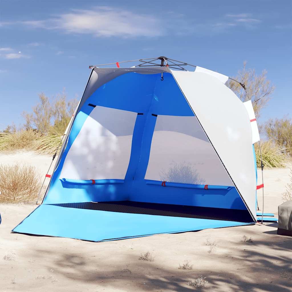 vidaXL Cort camping 3 persoane albastru azur impermeabil setare rapidă vidaXL Cort camping 3 persoane albastru azur impermeabil setare rapidă
