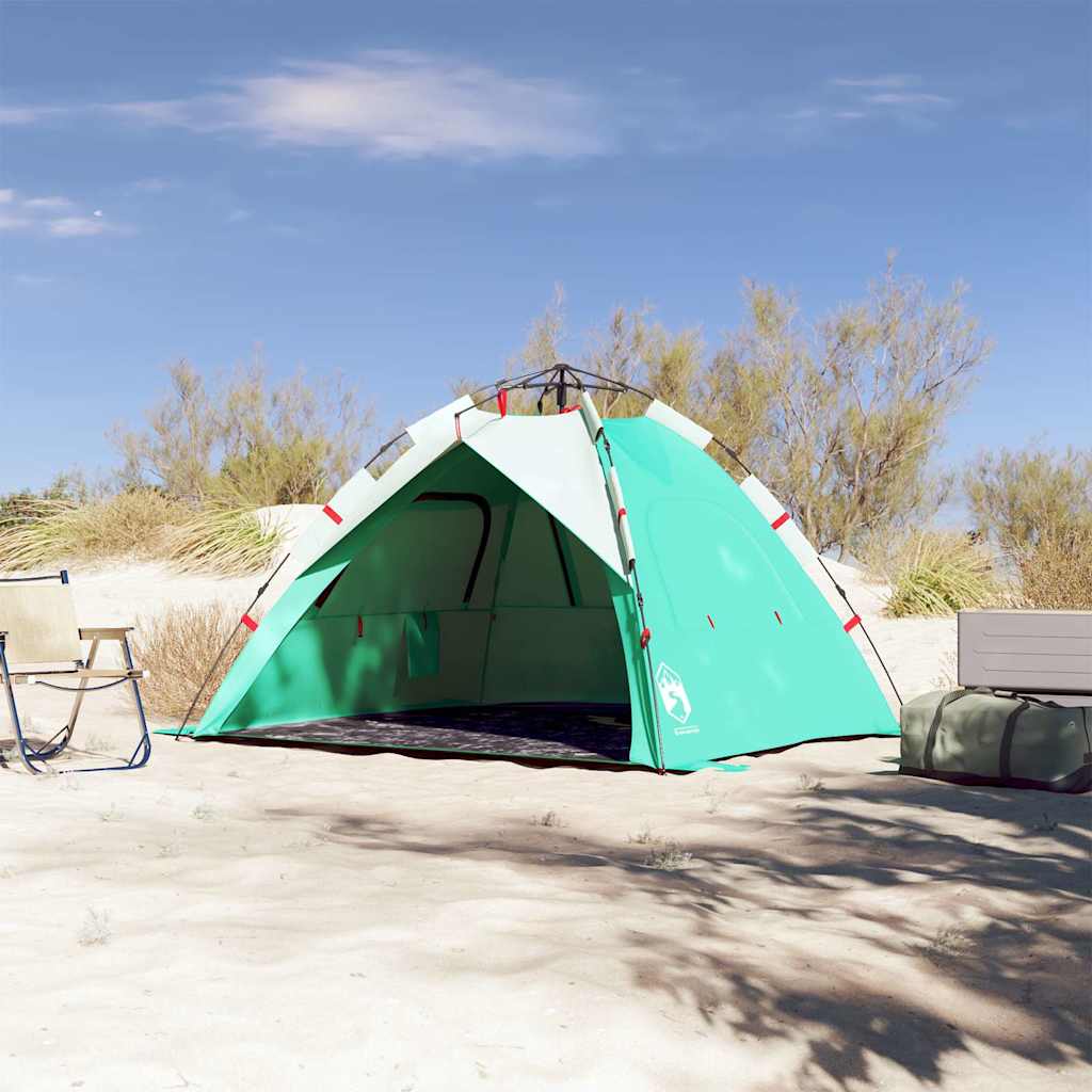 vidaXL Cort camping 3 persoane verde marin impermeabil setare rapidă vidaXL Cort camping 3 persoane verde marin impermeabil setare rapidă