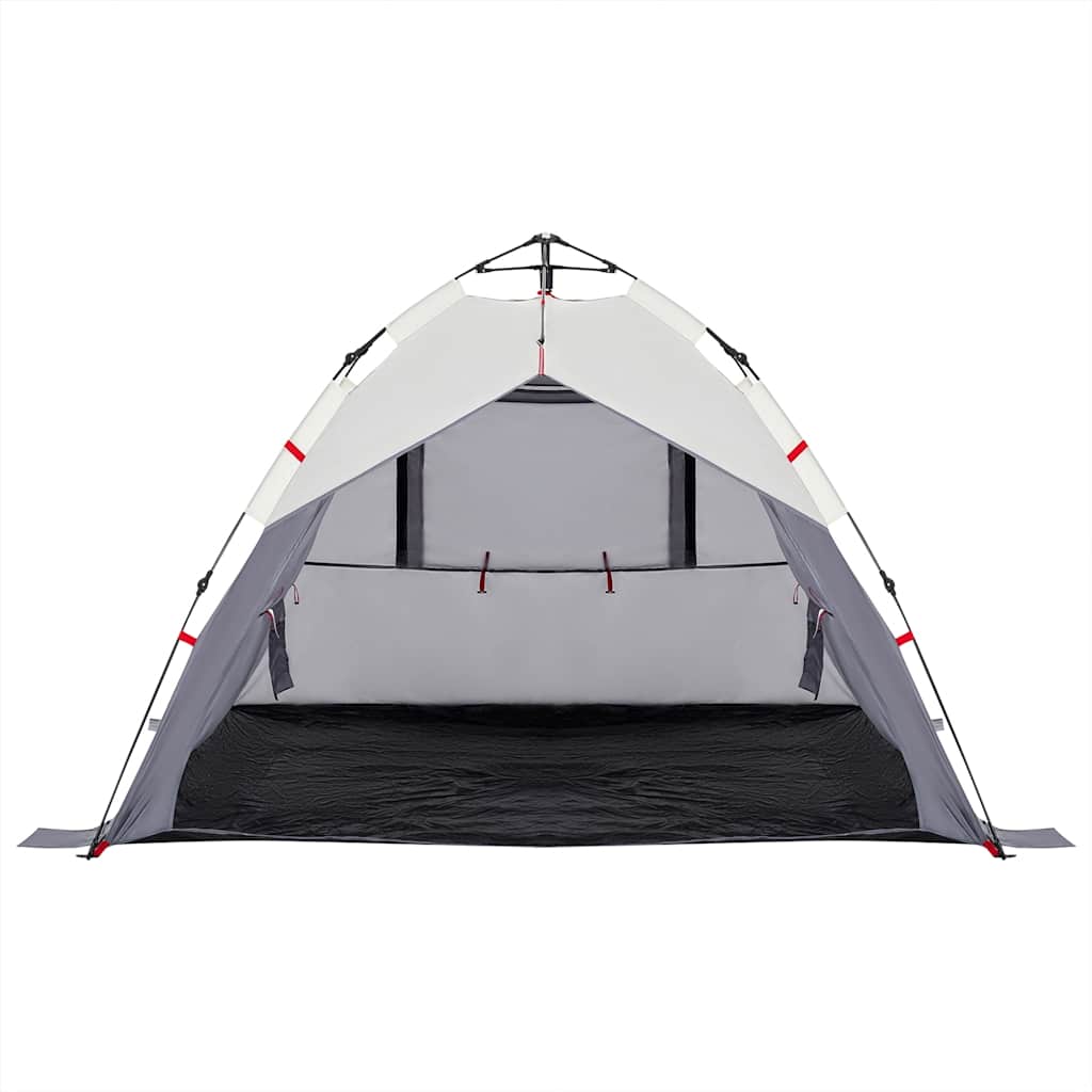 vidaXL Cort camping 3 persoane gri impermeabil setare rapidă