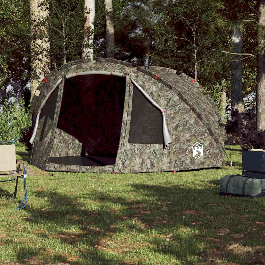 vidaXL Cort de pescuit pentru 4 persoane, camuflaj, impermeabil