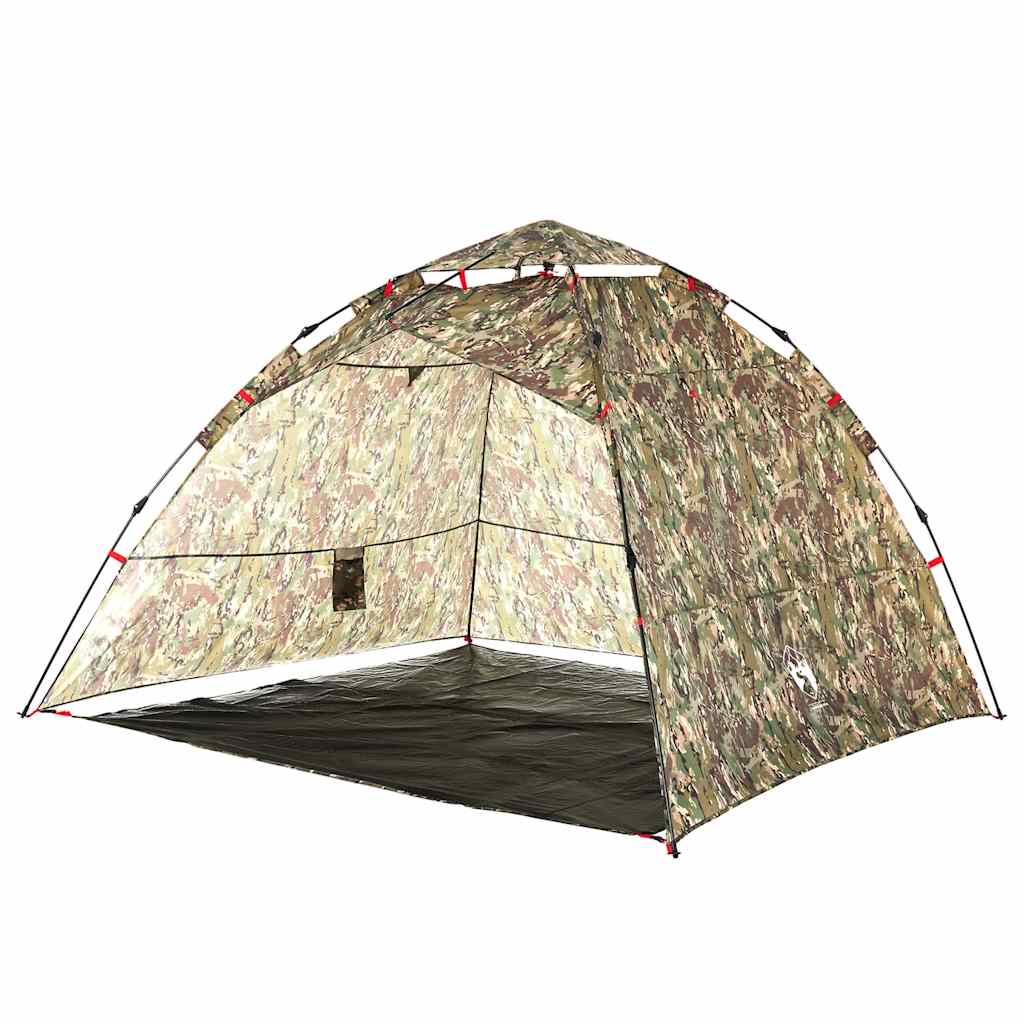 vidaXL Cort de pescuit pentru 4 persoane, camuflaj, setare rapidă
