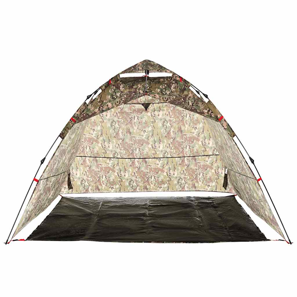 vidaXL Cort de pescuit pentru 4 persoane, camuflaj, setare rapidă