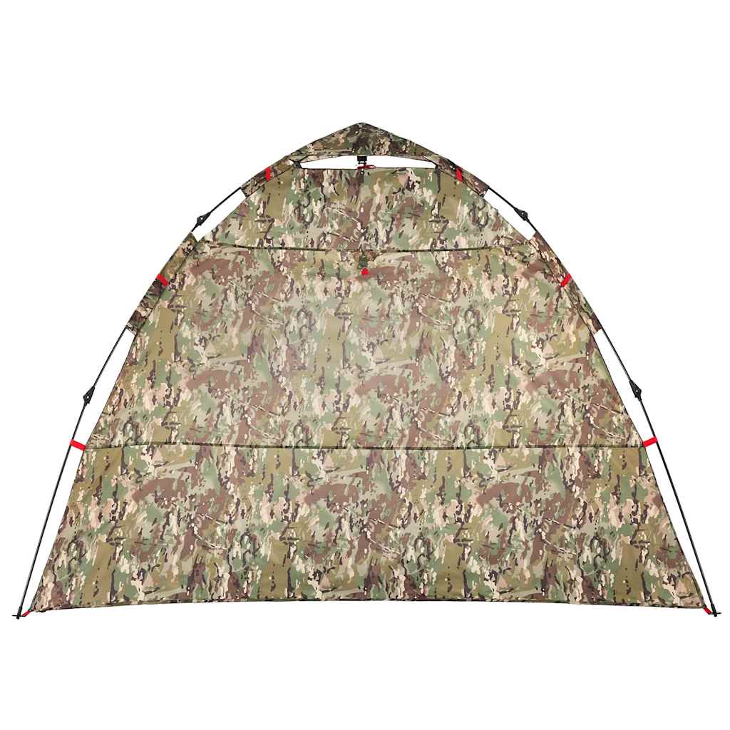 vidaXL Cort de pescuit pentru 4 persoane, camuflaj, setare rapidă